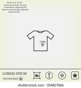 dirty shirt vector icon