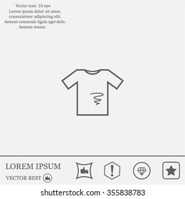 dirty shirt vector icon