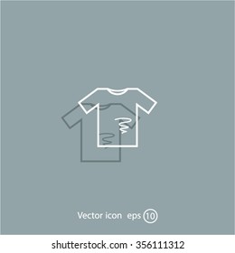 dirty shirt vector icon