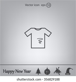dirty shirt vector icon