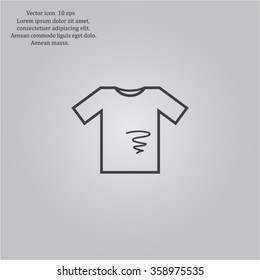 dirty shirt vector icon