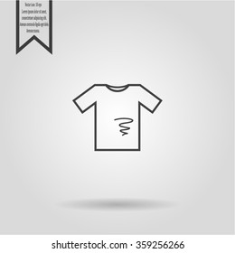 dirty shirt vector icon