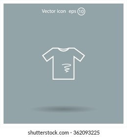 dirty shirt vector icon