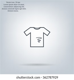 dirty shirt vector icon