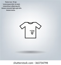 dirty shirt vector icon