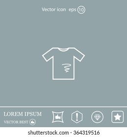dirty shirt vector icon