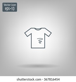 dirty shirt vector icon