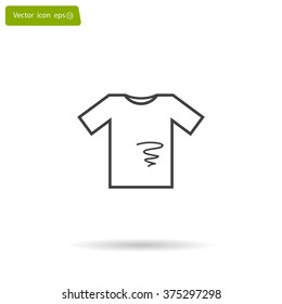 dirty shirt vector icon