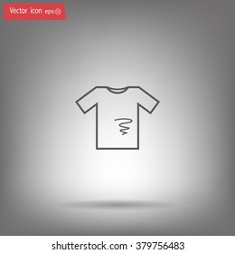 dirty shirt vector icon