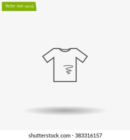 dirty shirt vector icon