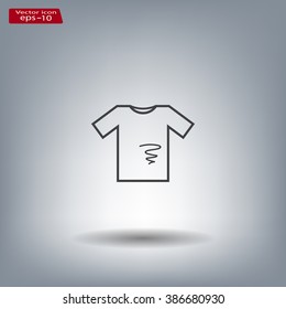 dirty shirt vector icon