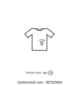dirty shirt vector icon