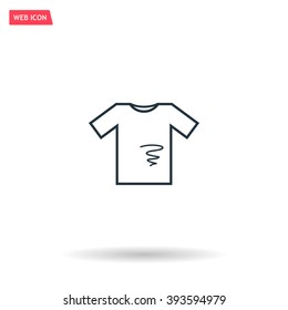 dirty shirt vector icon