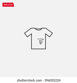 dirty shirt vector icon