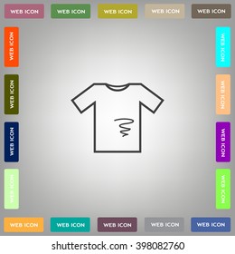 dirty shirt vector icon