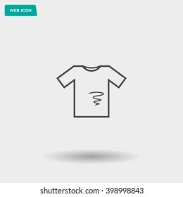 dirty shirt vector icon