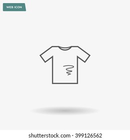 dirty shirt vector icon