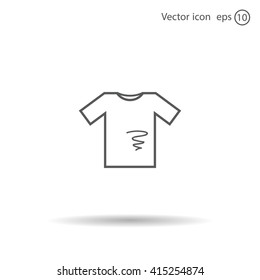 dirty shirt vector icon
