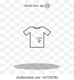 dirty shirt vector icon