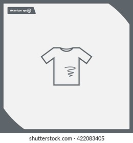 dirty shirt vector icon