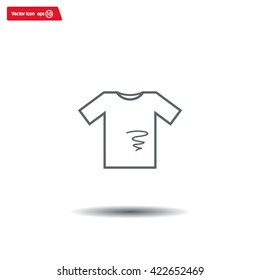 dirty shirt vector icon