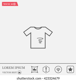 dirty shirt vector icon