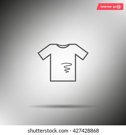 dirty shirt vector icon