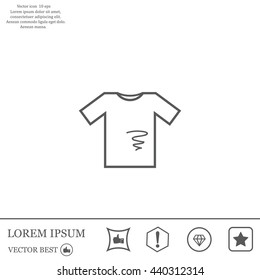 dirty shirt vector icon