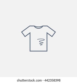 dirty shirt vector icon