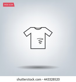 dirty shirt vector icon