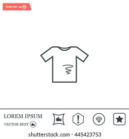 dirty shirt vector icon