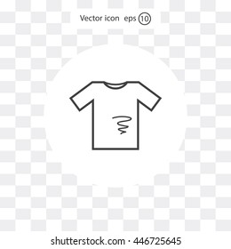 dirty shirt vector icon