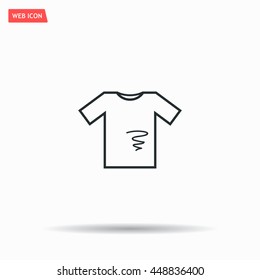 dirty shirt vector icon