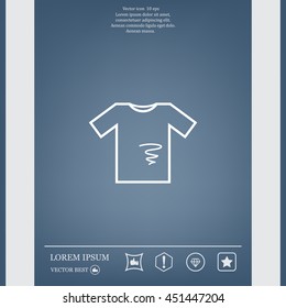 dirty shirt vector icon