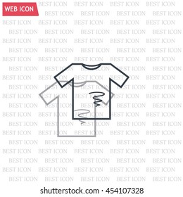 dirty shirt vector icon