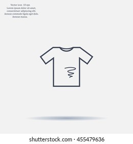 dirty shirt vector icon