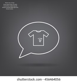 dirty shirt vector icon