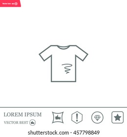 dirty shirt vector icon