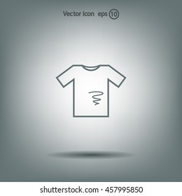 dirty shirt vector icon