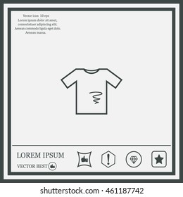 dirty shirt vector icon