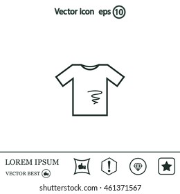 dirty shirt vector icon