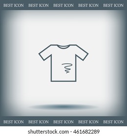 dirty shirt vector icon