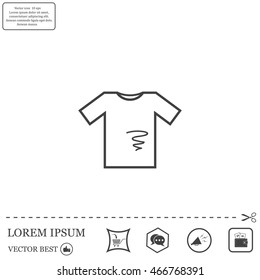 dirty shirt vector icon