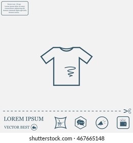 dirty shirt vector icon