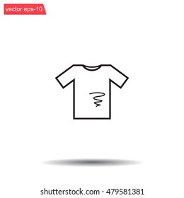 dirty shirt vector icon