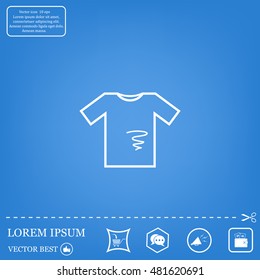 dirty shirt vector icon