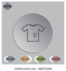 dirty shirt vector icon