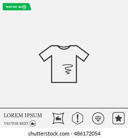 dirty shirt vector icon