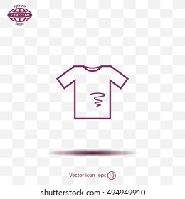 dirty shirt vector icon