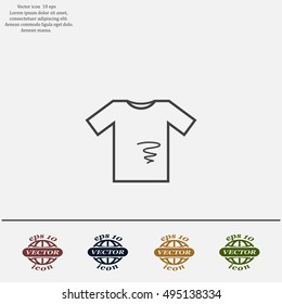 dirty shirt vector icon